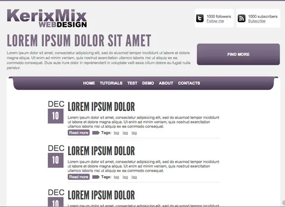 CSS: template professionale per sviluppatori