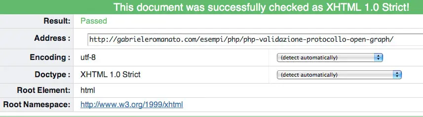 PHP: gestire la validazione HTML del protocollo Open Graph di Facebook